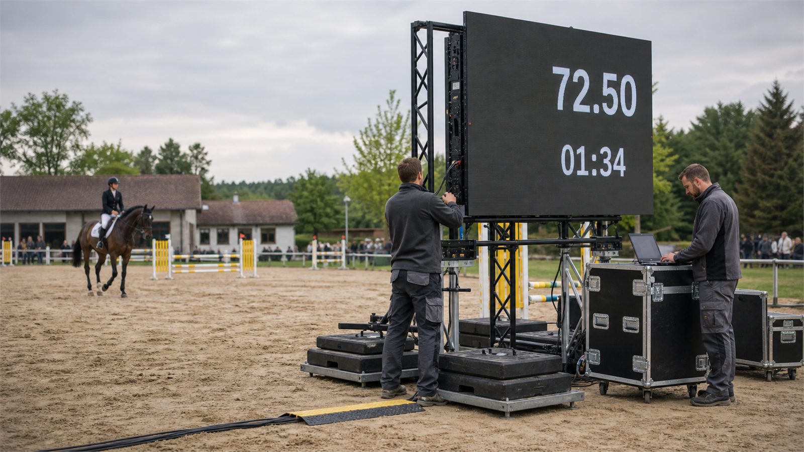 Mobile LED-Wand bei einer Reitveranstaltung in Brandenburg